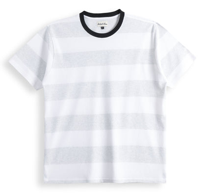 Grey and White striped casual t-shirt - MR0005