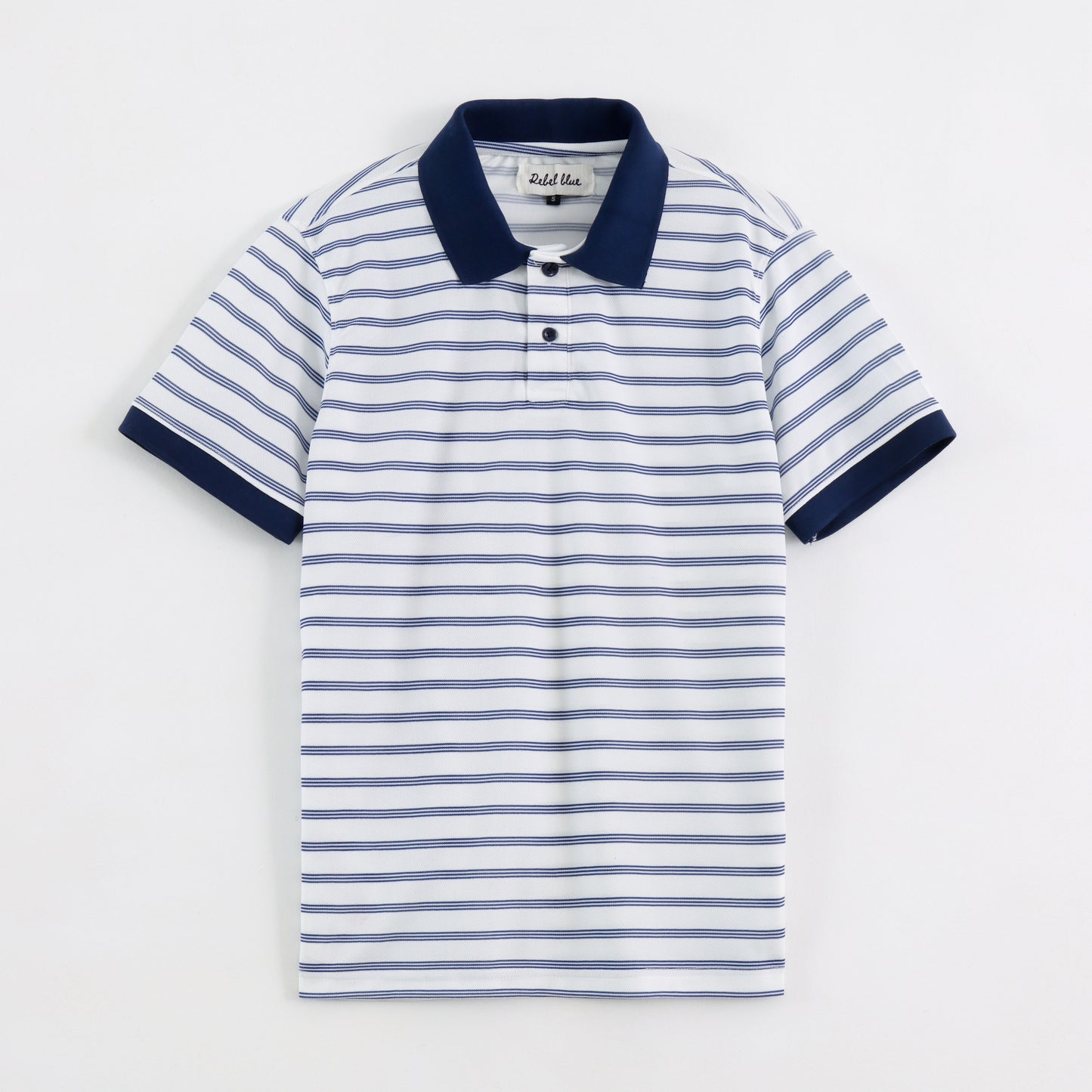 Blue Stripes Collar Tee - MC0014
