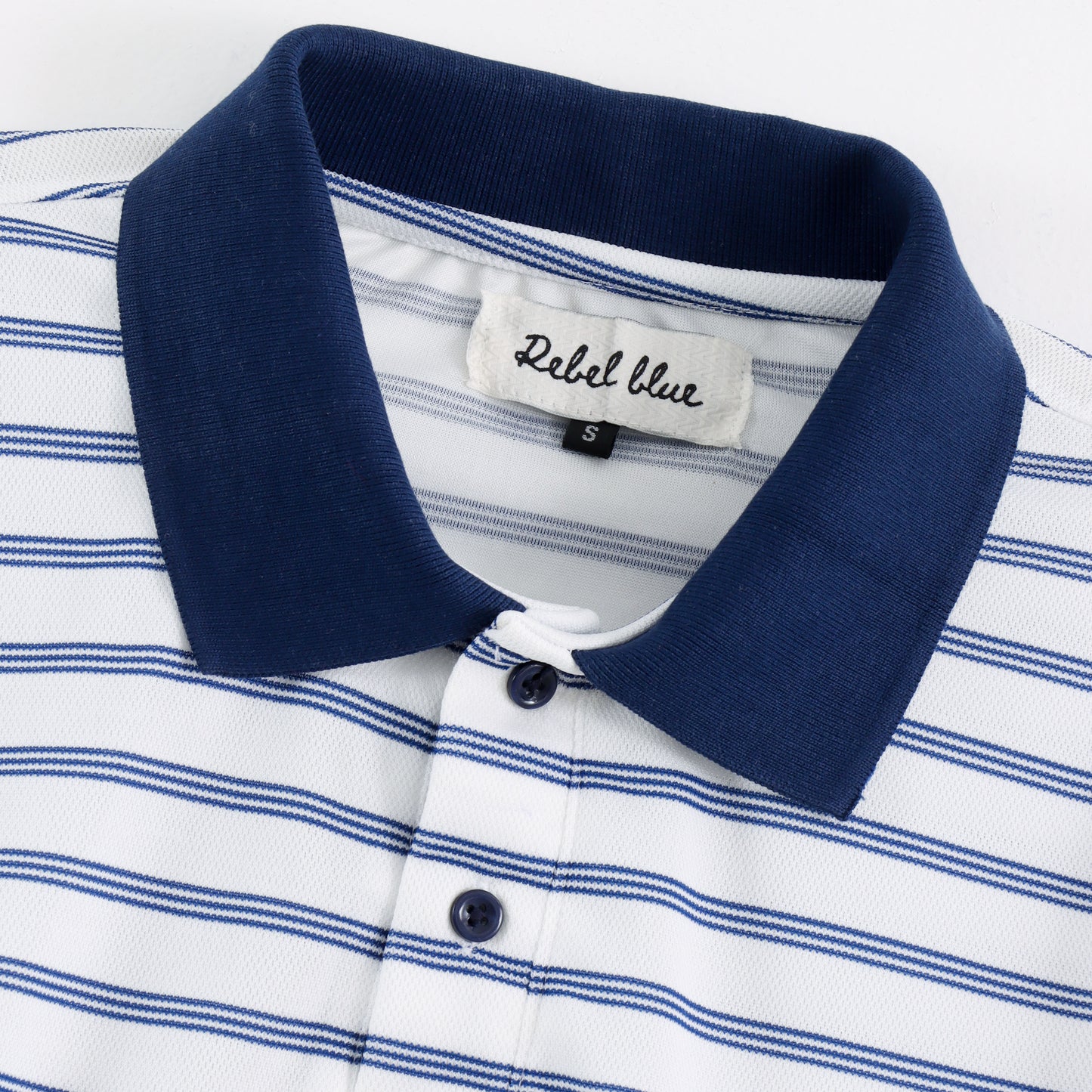 Blue Stripes Collar Tee - MC0014