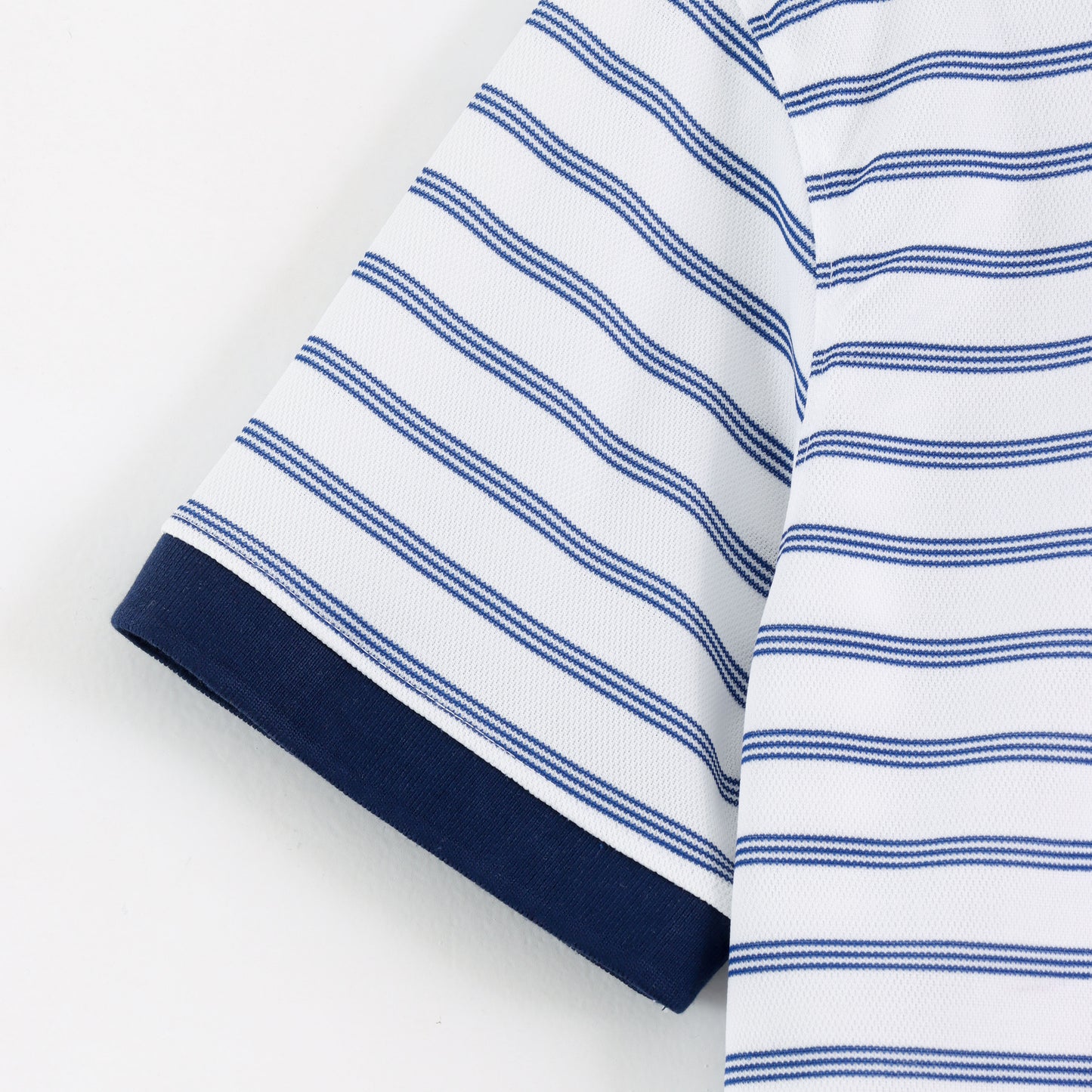 Blue Stripes Collar Tee - MC0014