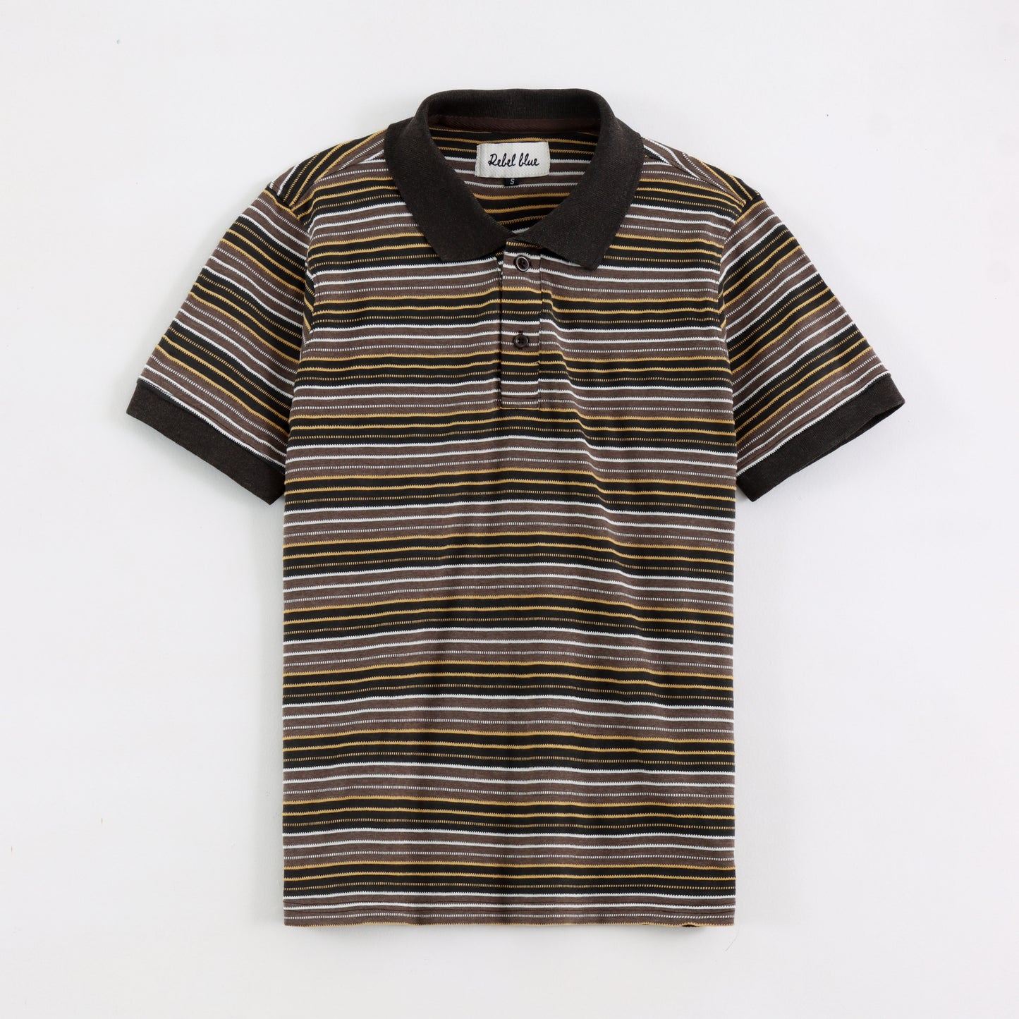 Brown Stripes Collar Tee - MC0010
