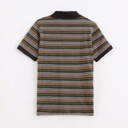 Brown Stripes Collar Tee - MC0010