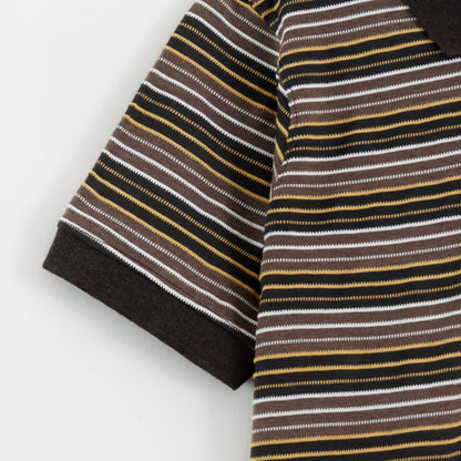 Brown Stripes Collar Tee - MC0010