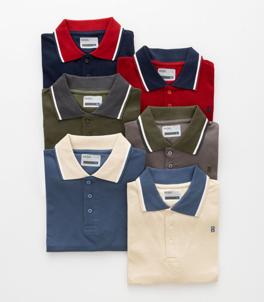 Solid Collar T-shirt  - MC0001