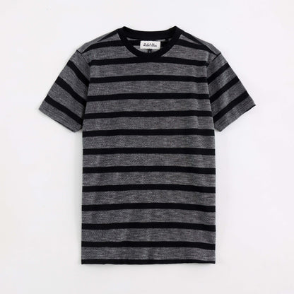 Black and Grey striped cotton t-shirt - MR0006