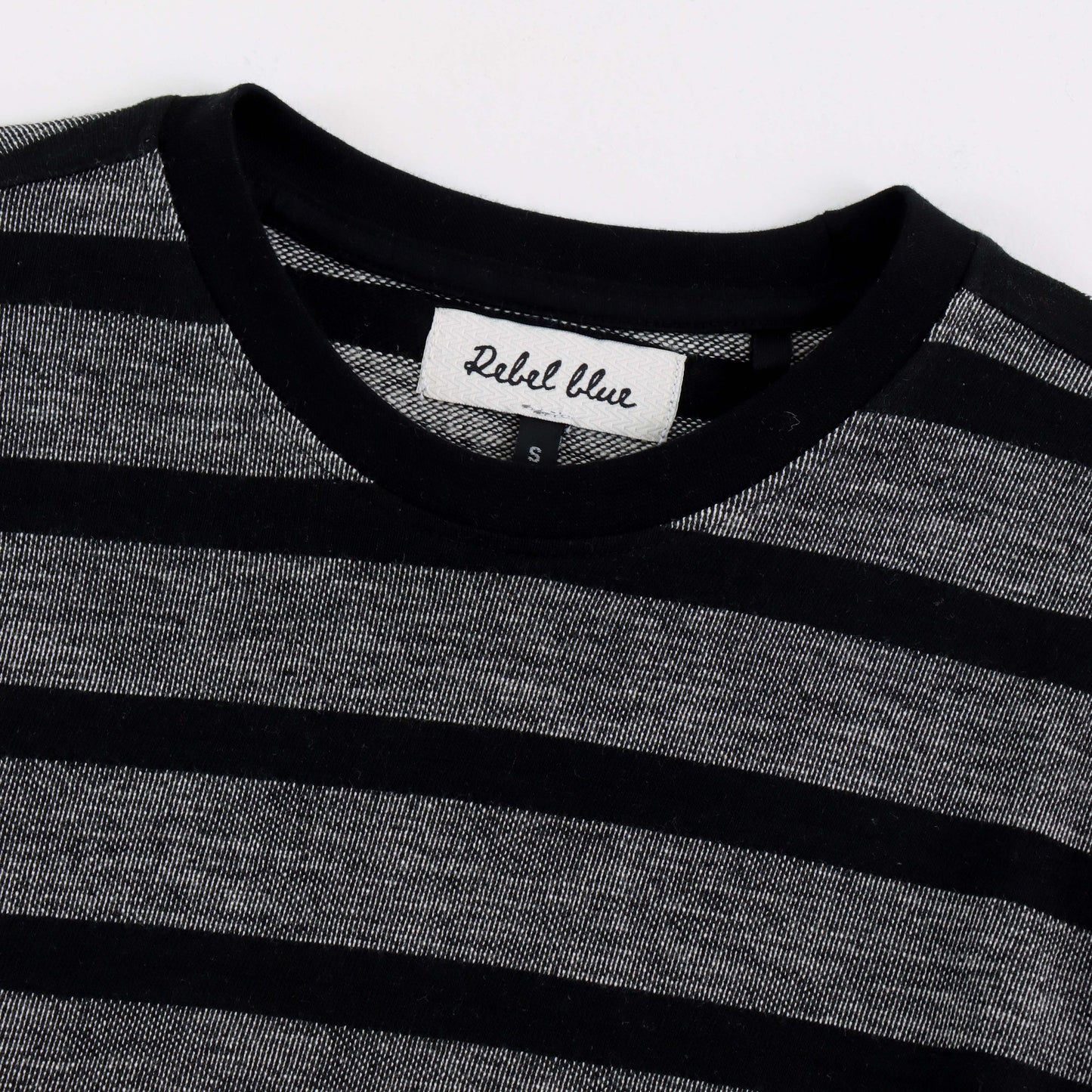 Black and Grey striped cotton t-shirt - MR0006