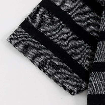 Black and Grey striped cotton t-shirt - MR0006
